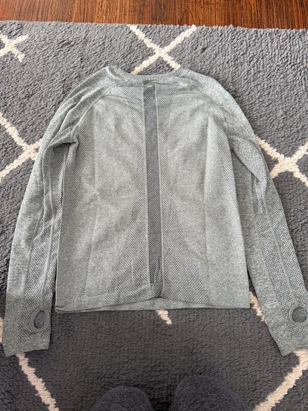 90 Degree By Reflex Light Heathered Green Seamless Zaia Long Sleeve Top - Picture 8 of 8